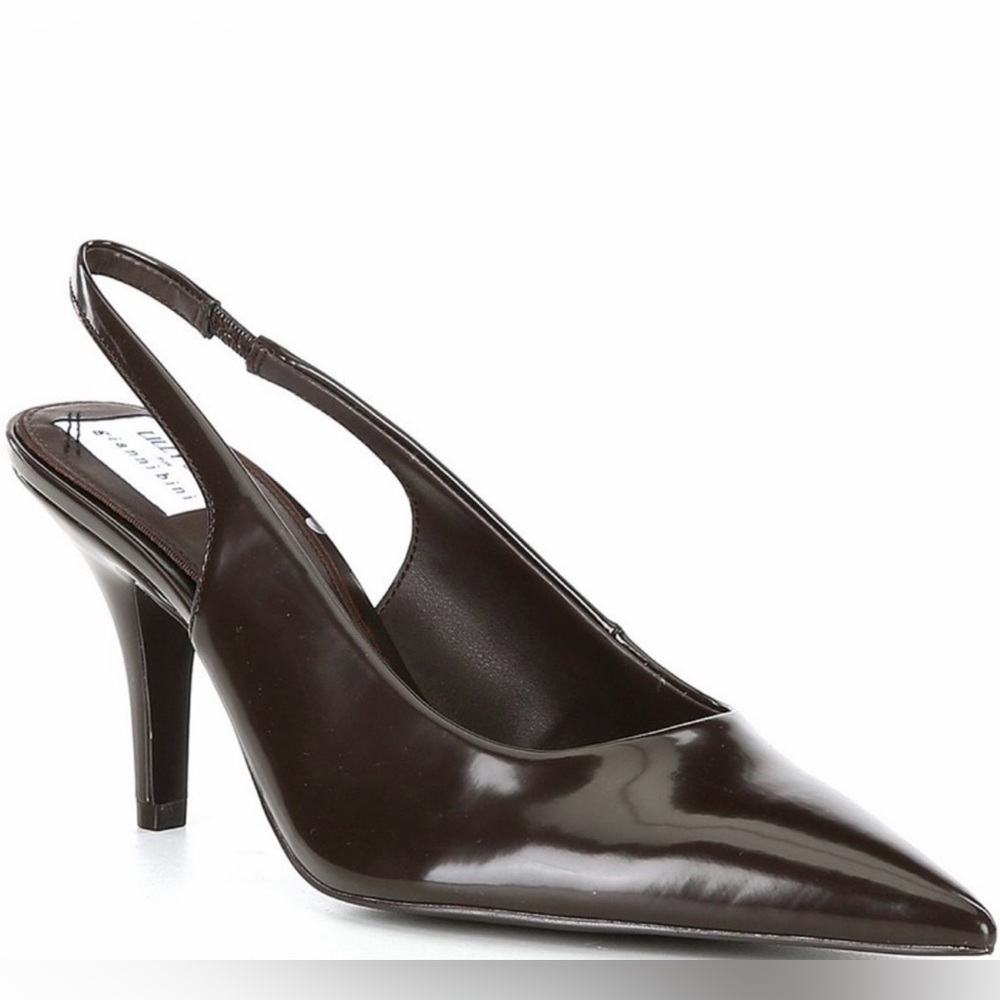 Gianni Bini Lilly Sisto Slingback Pointed Toe Heels Pumps Dark Brown